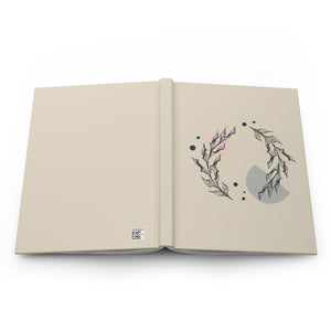 Meraki Paper - Circular Branches in Ecru Hardcover Journal - Laid Flat