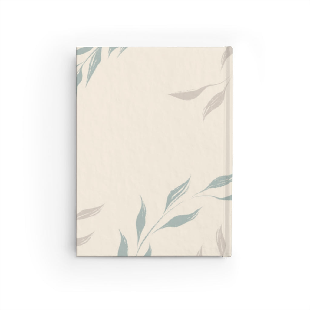 Meraki Paper - Ecru Windy Leaves Blank Journal - Back View