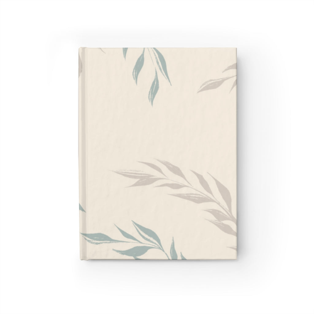Meraki Paper - Ecru Windy Leaves Blank Journal - Front View