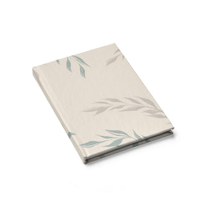 Meraki Paper - Ecru Windy Leaves Blank Journal - Laid Flat