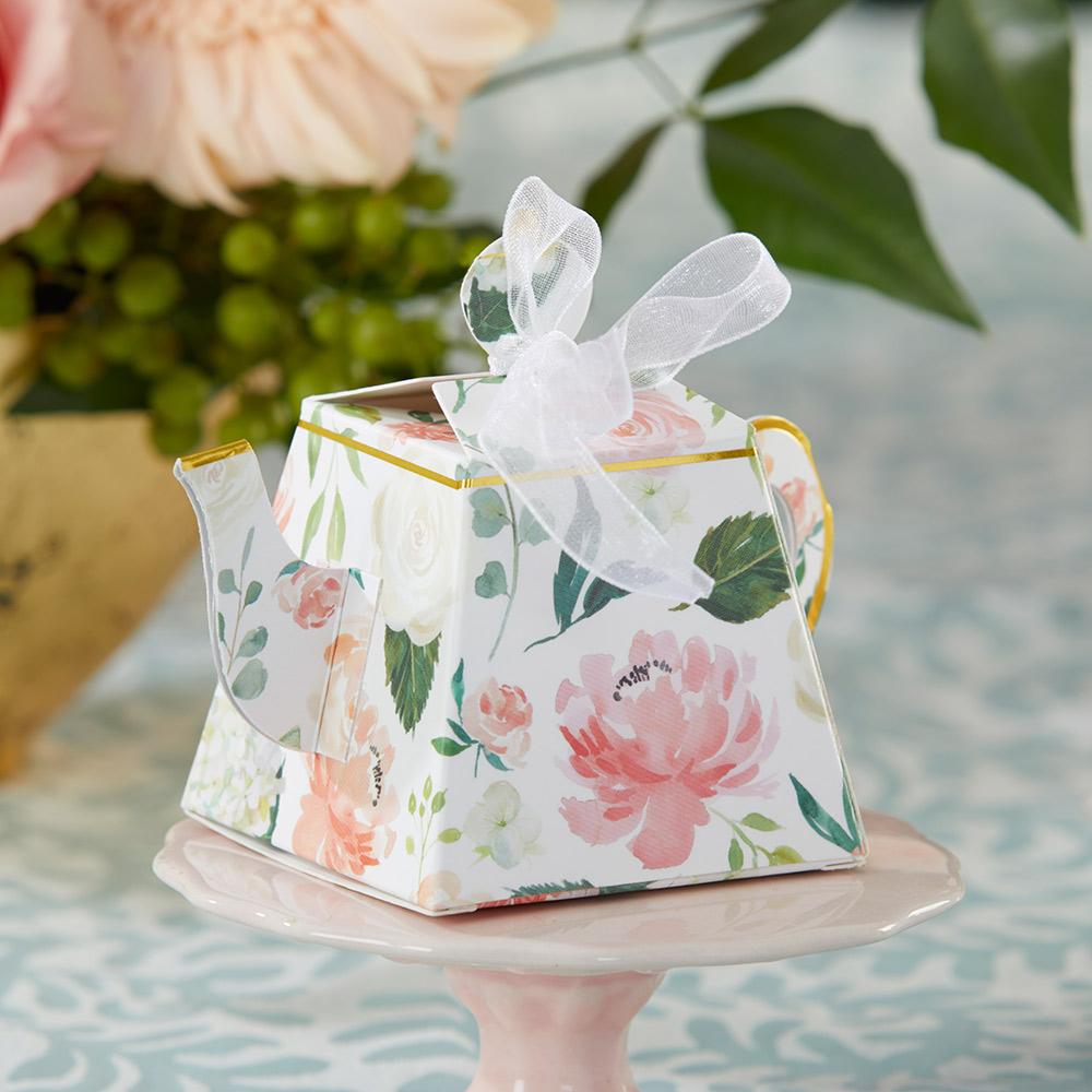 Meraki Paper - Floral Teapot Party Favor Boxes