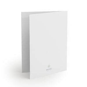 Meraki Paper - Green Holiday Greeting Cards - All is Bright - Back View