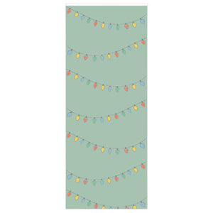Meraki Paper - Green Holiday Wrapping Paper - Christmas Lights - 24x60