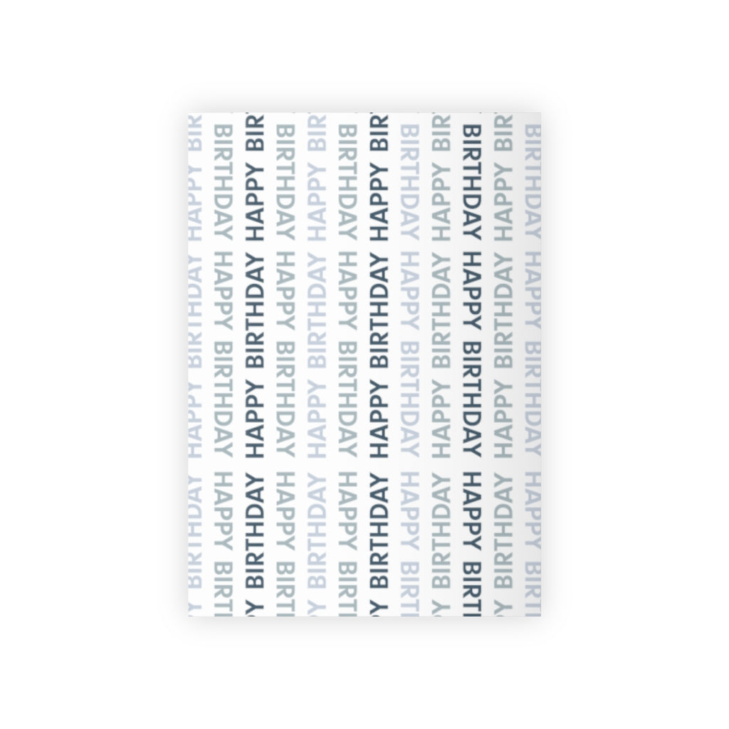 Meraki Paper - Happy Birthday Wrapping Paper Roll - Blue - 28x39