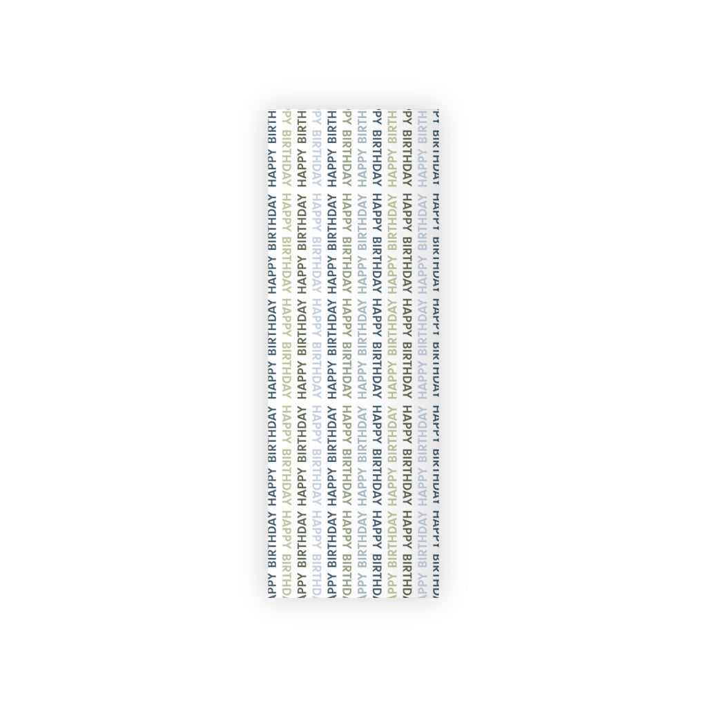 Meraki Paper - Happy Birthday Wrapping Paper Roll - Blue &amp; Green - 28x79