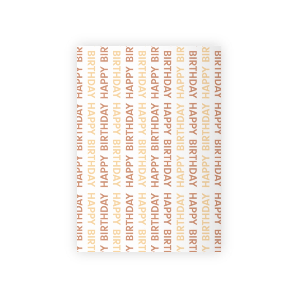Meraki Paper - Happy Birthday Wrapping Paper Roll - Orange - 28x39