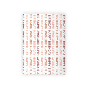Meraki Paper - Happy Birthday Wrapping Paper Roll - Red & Pink - 28x39