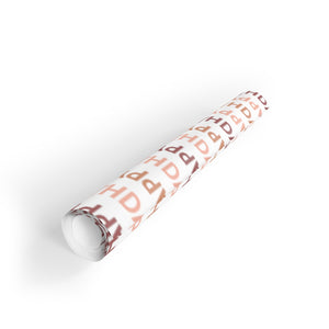 Meraki Paper - Happy Birthday Wrapping Paper Roll - Red & Pink - Complete Roll