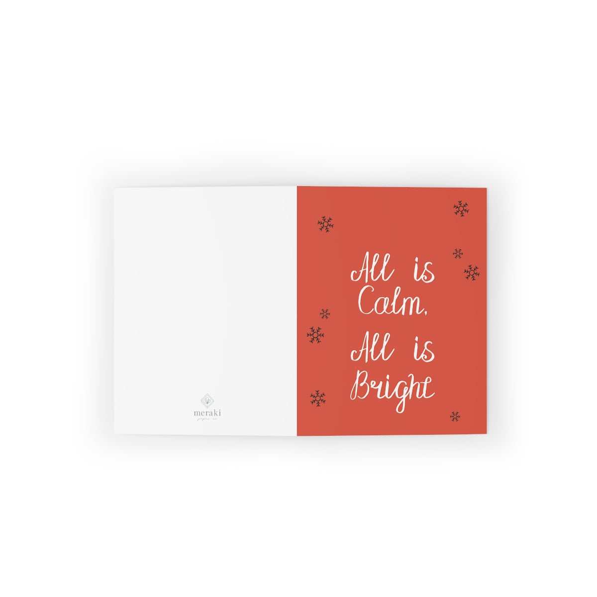 Meraki Paper - Holiday Greeting Cards - All is Bright - Flat View
