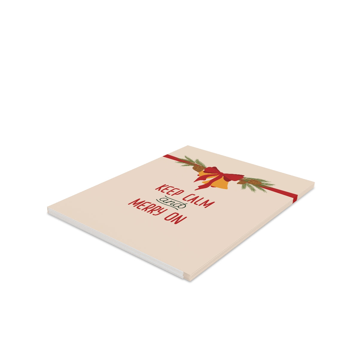 Meraki Paper - Holiday Greeting Cards - Christmas Bells - Pack of 8