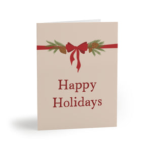 Meraki Paper - Holiday Greeting Cards - Christmas Bow - Front View