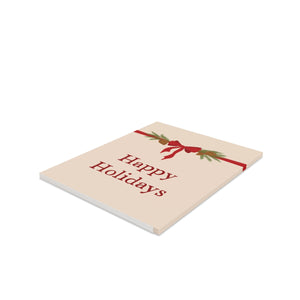 Meraki Paper - Holiday Greeting Cards - Christmas Bow - Pack of 8