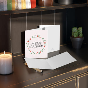 Meraki Paper - Holiday Greeting Cards - Colorful Merry Christmas Wreath - In Use