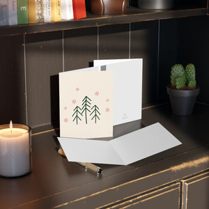 Meraki Paper - Holiday Greeting Cards - Evergreen Trees & Snowflakes - In Use