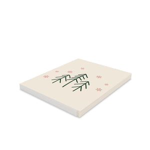 Meraki Paper - Holiday Greeting Cards - Evergreen Trees & Snowflakes - Pack of 16