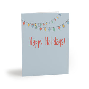 Meraki Paper - Holiday Greeting Cards - Happy Holidays Christmas Lights - Front View