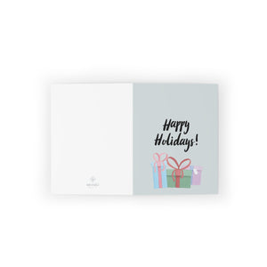 Meraki Paper - Holiday Greeting Cards - Happy Holidays & Presents - Flat View
