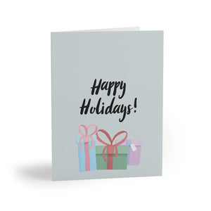 Meraki Paper - Holiday Greeting Cards - Happy Holidays & Presents - Front View