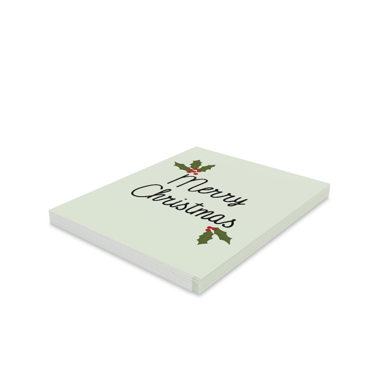 Meraki Paper - Holiday Greeting Cards - Holly Merry Christmas - Pack of 16