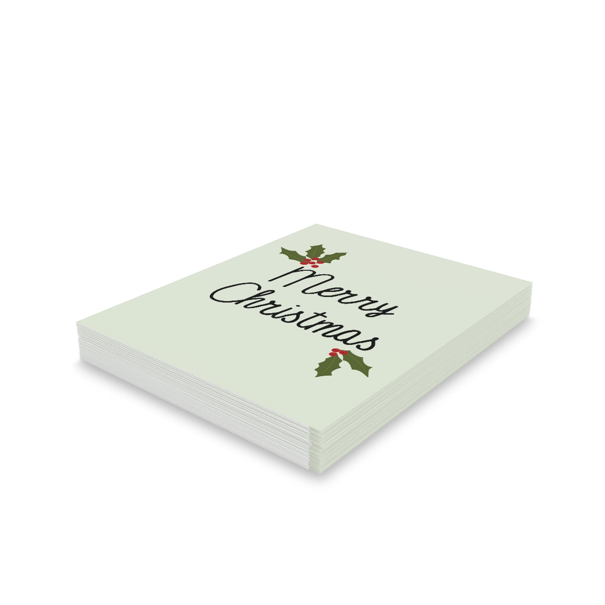 Meraki Paper - Holiday Greeting Cards - Holly Merry Christmas - Pack of 24