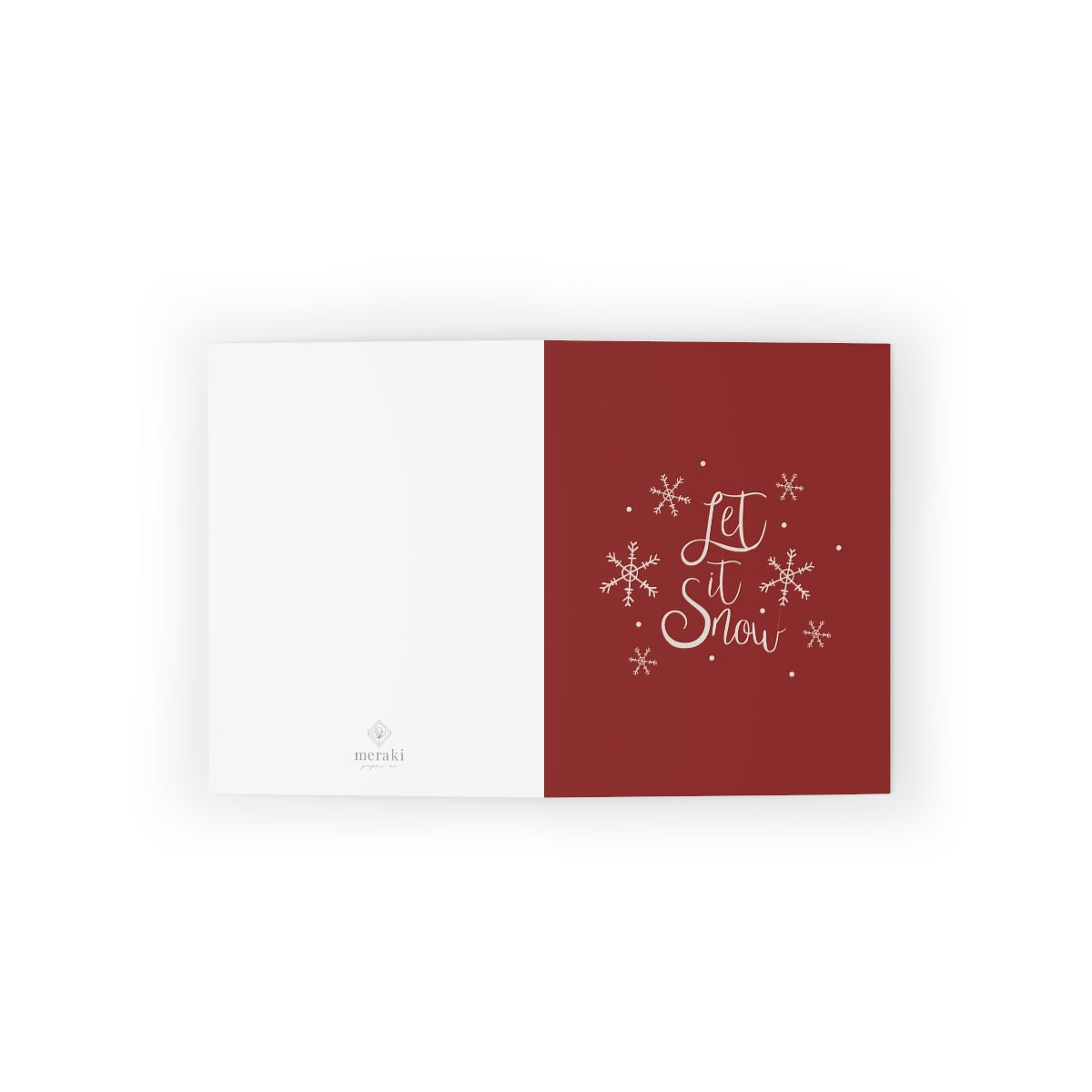 Meraki Paper - Holiday Greeting Cards - Let it Snow - Flat View