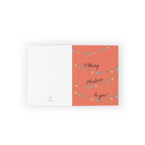 Meraki Paper - Holiday Greeting Cards - Merry Christmas Lights - Flat View