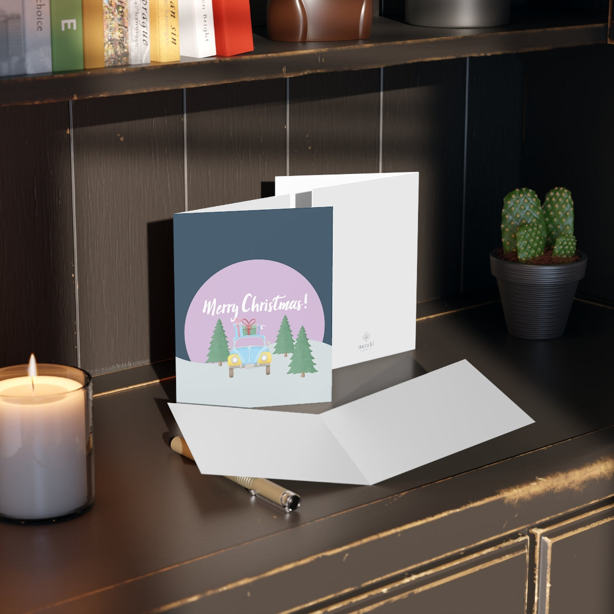 Meraki Paper - Holiday Greeting Cards - Merry Christmas Nighttime - In Use