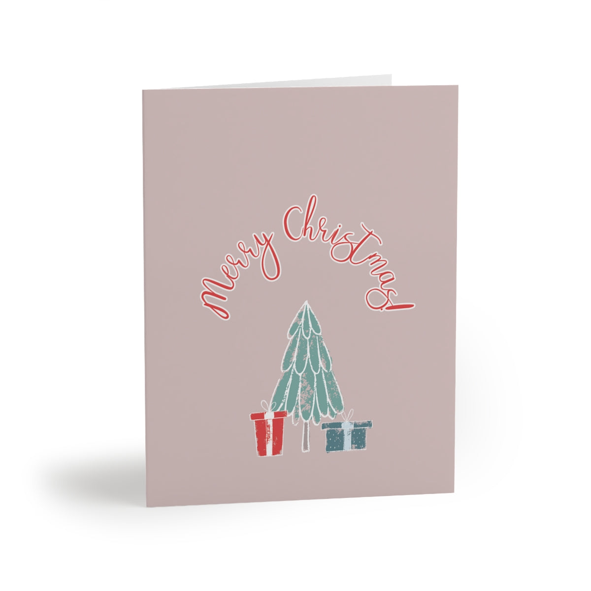 Meraki Paper - Holiday Greeting Cards - Merry Christmas Tree - Front View