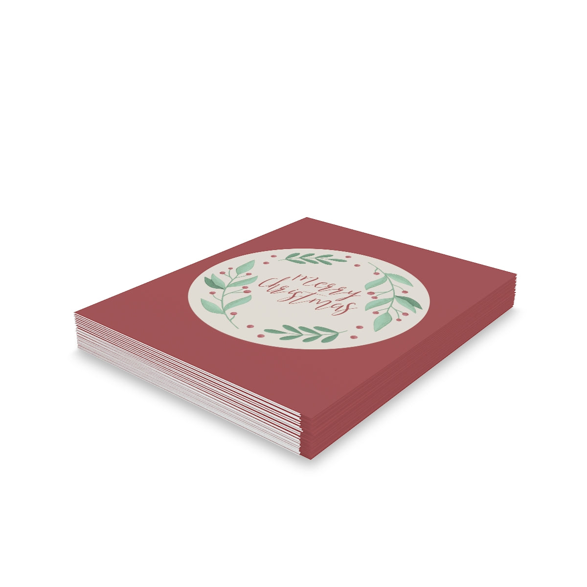 Meraki Paper - Holiday Greeting Cards - Merry Christmas Wreath - Pack of 24