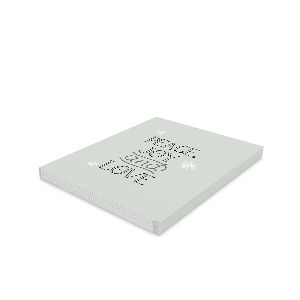 Meraki Paper - Holiday Greeting Cards - Peace, Joy & Love - Pack of 16