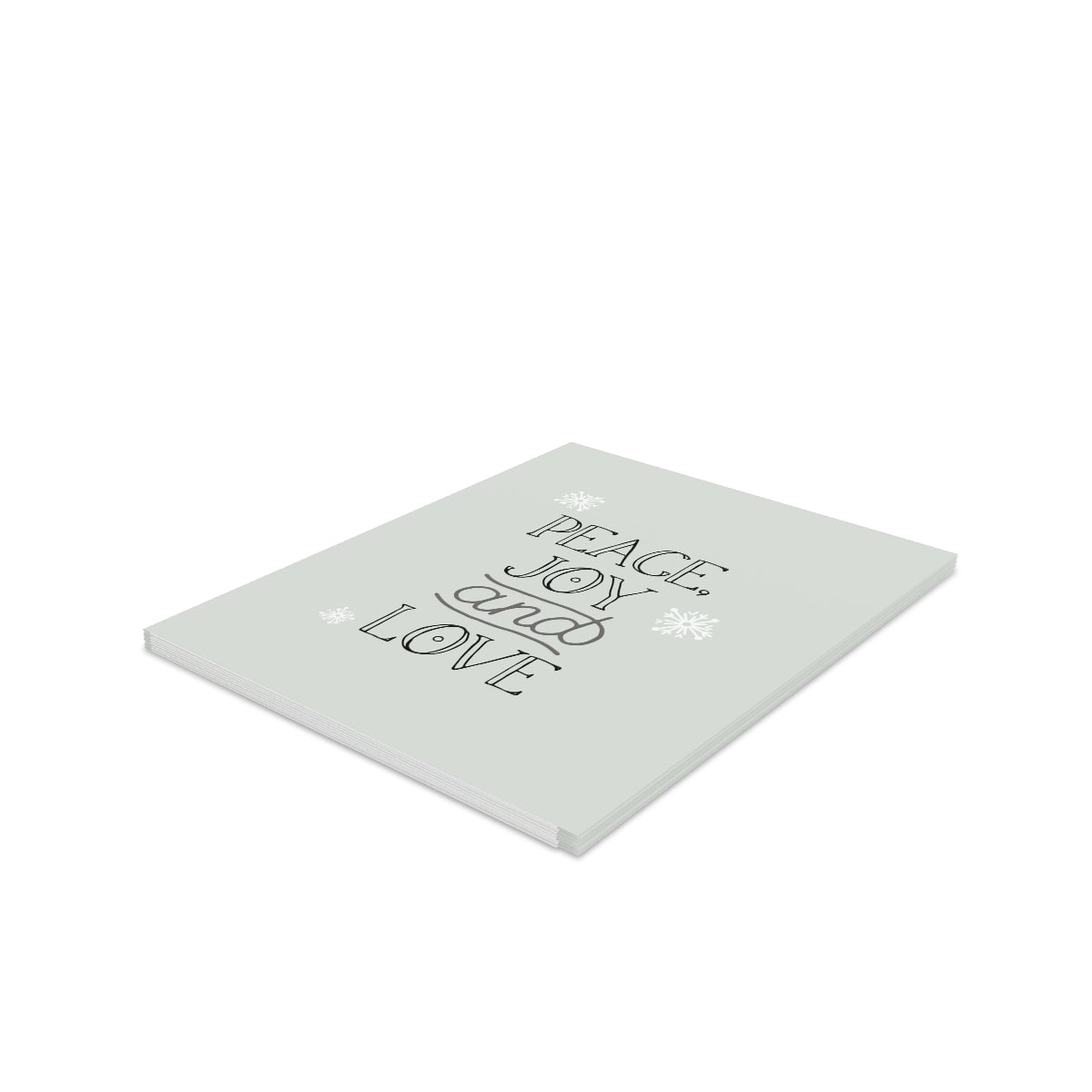 Meraki Paper - Holiday Greeting Cards - Peace, Joy & Love - Pack of 8