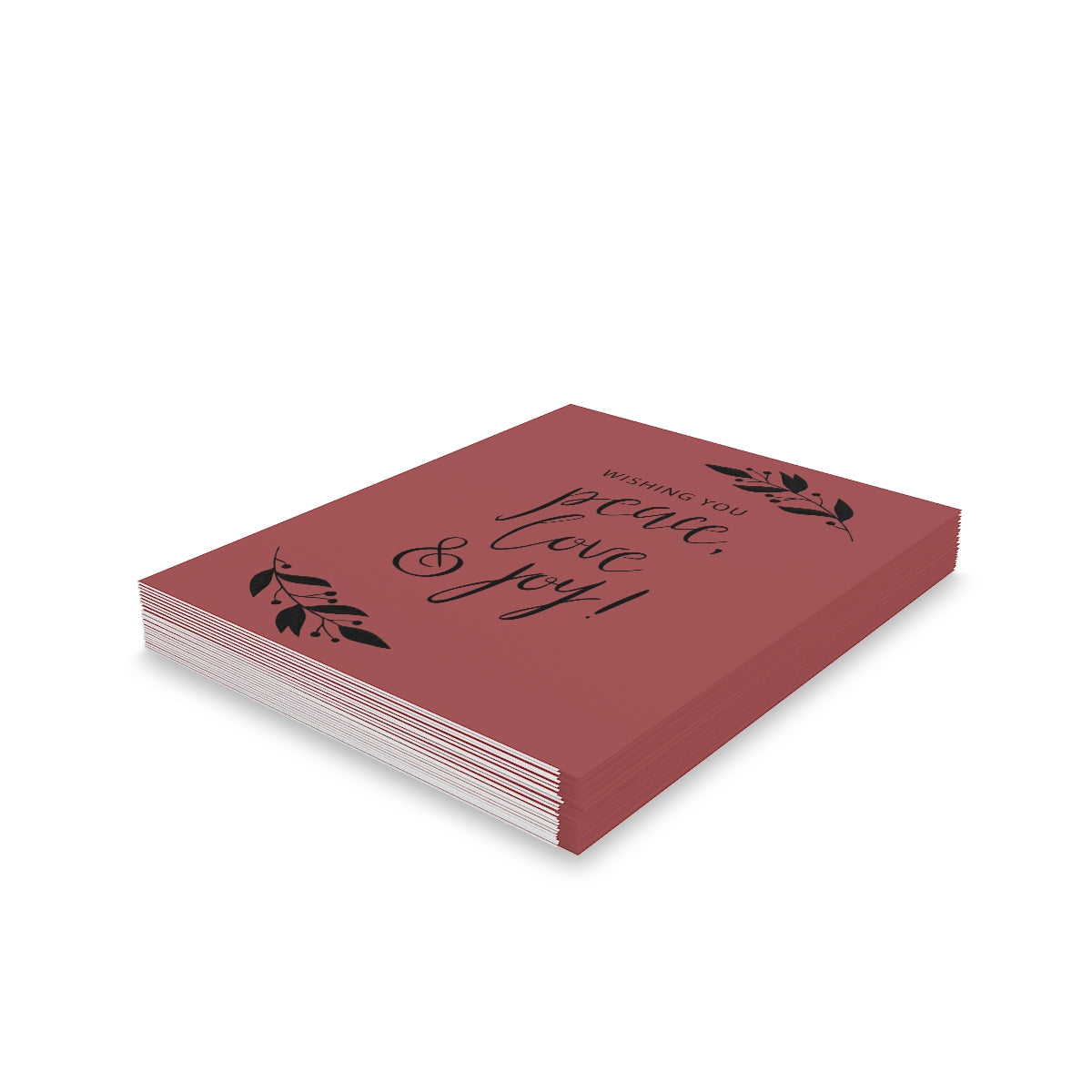 Meraki Paper - Holiday Greeting Cards - Peace, Love & Joy - Pack of 24