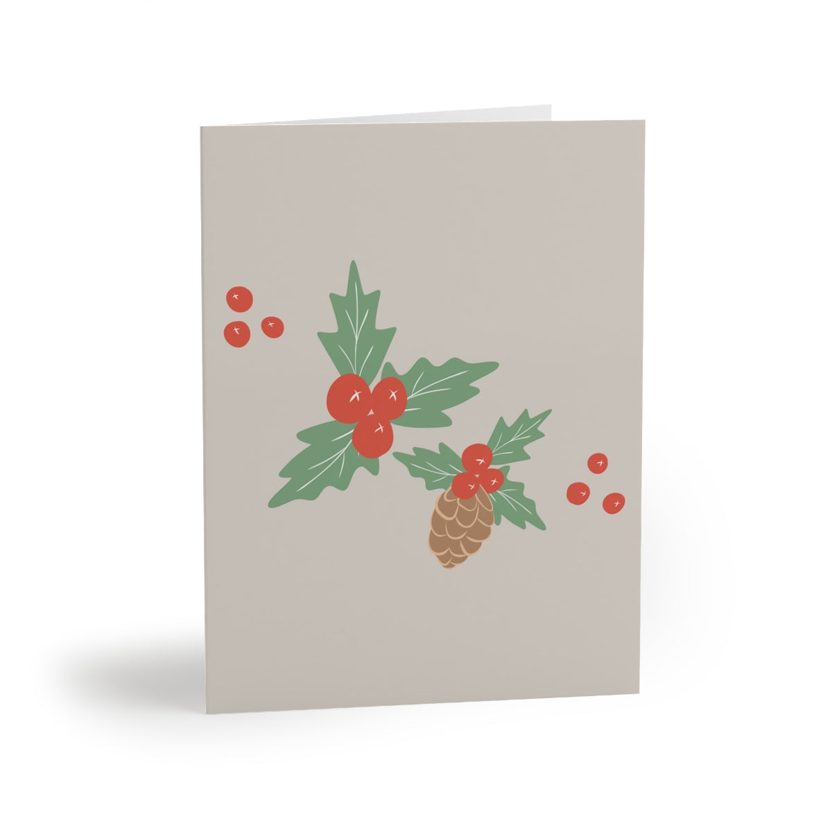 Meraki Paper - Holiday Greeting Cards - Pinecones - Front View