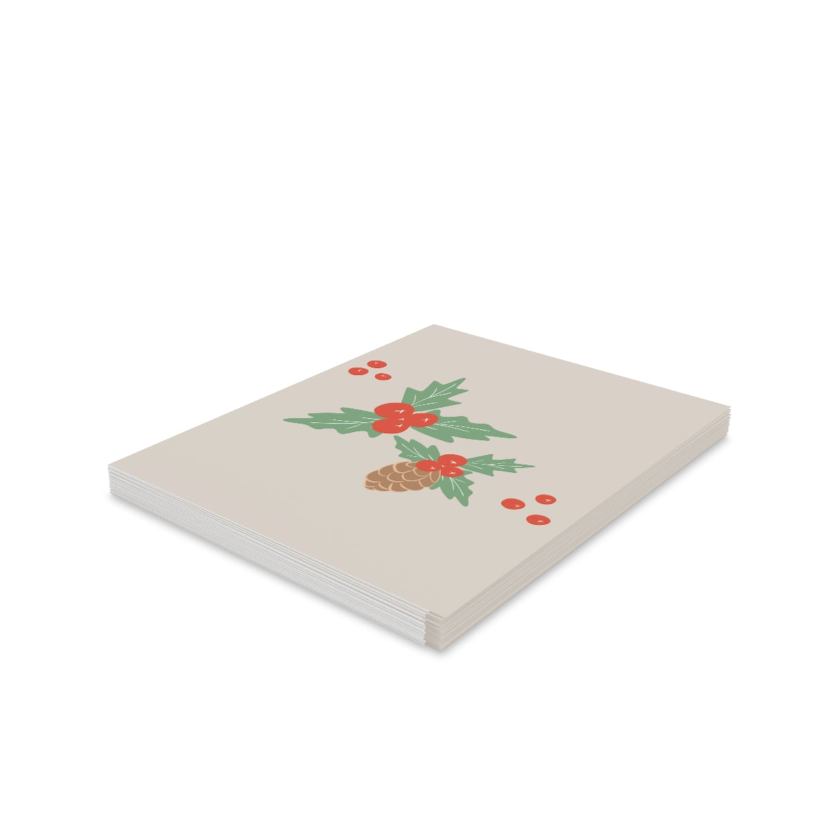 Meraki Paper - Holiday Greeting Cards - Pinecones - Pack of 16