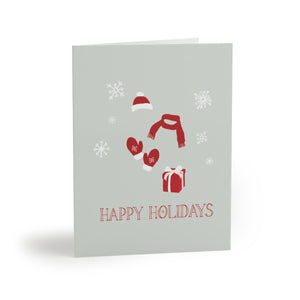 Meraki Paper - Holiday Greeting Cards - Red Happy Holidays - Front View
