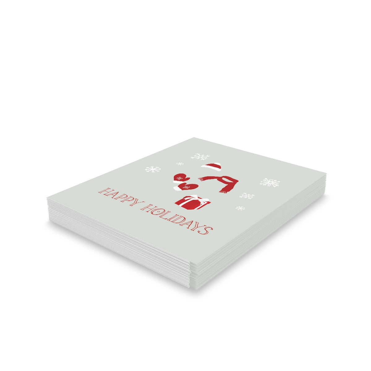 Meraki Paper - Holiday Greeting Cards - Red Happy Holidays - Pack of 24