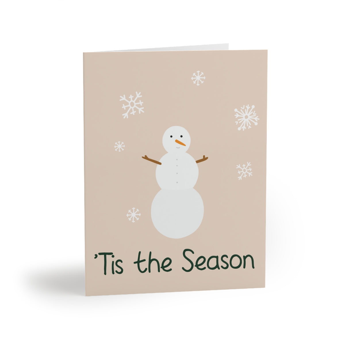 Meraki Paper - Holiday Greeting Cards - Snowman - Front View