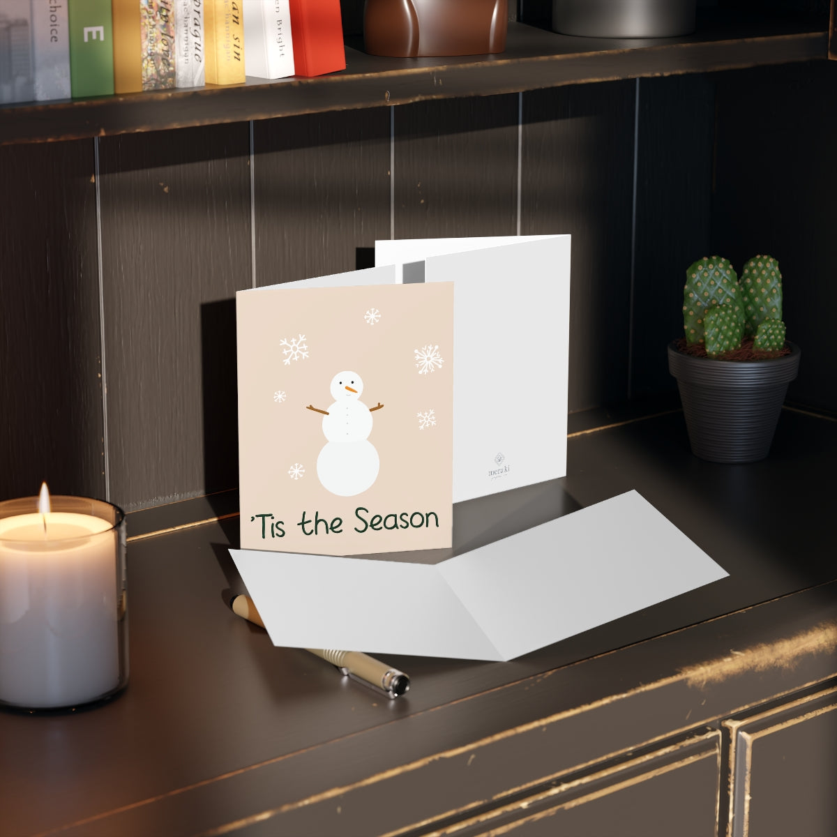 Meraki Paper - Holiday Greeting Cards - Snowman - In Use