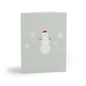 Meraki Paper - Holiday Greeting Cards - Snowman & Snowflakes - Front View