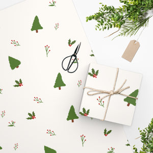 Meraki Paper - Holiday Wrapping Paper - Evergreen Trees - In Use