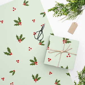 Meraki Paper - Holiday Wrapping Paper - Holly - In Use