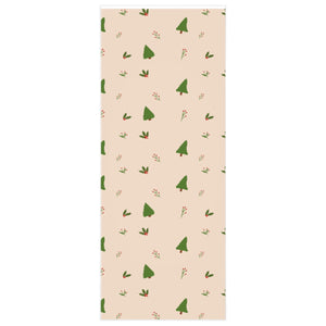 Meraki Paper - Holiday Wrapping Paper - Holly Trees - 24x60