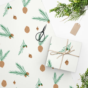 Meraki Paper - Holiday Wrapping Paper - Pinecones - In Use