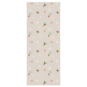 Meraki Paper - Holiday Wrapping Paper - Pinecones & Snowflakes - 24x60