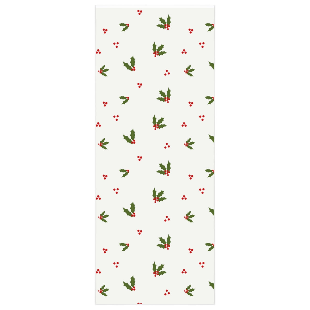 Meraki Paper - Holiday Wrapping Paper - Red &amp; Green Holly - 24x60