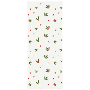 Meraki Paper - Holiday Wrapping Paper - Red & Green Holly - 24x60