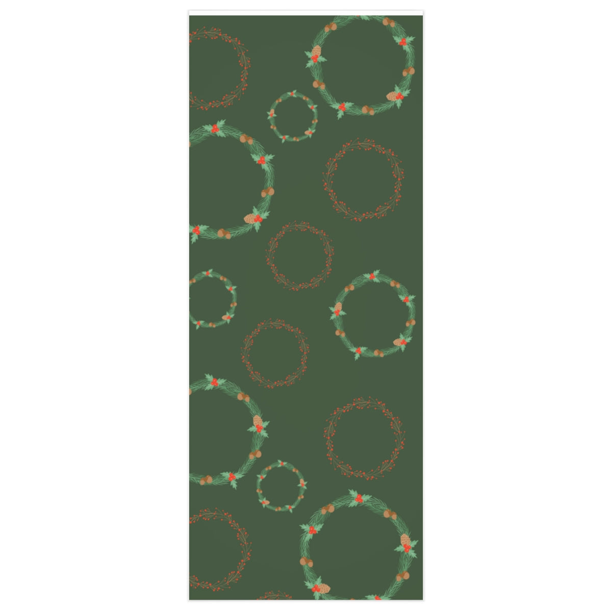 Meraki Paper - Holiday Wrapping Paper - Various Wreaths - 24x60