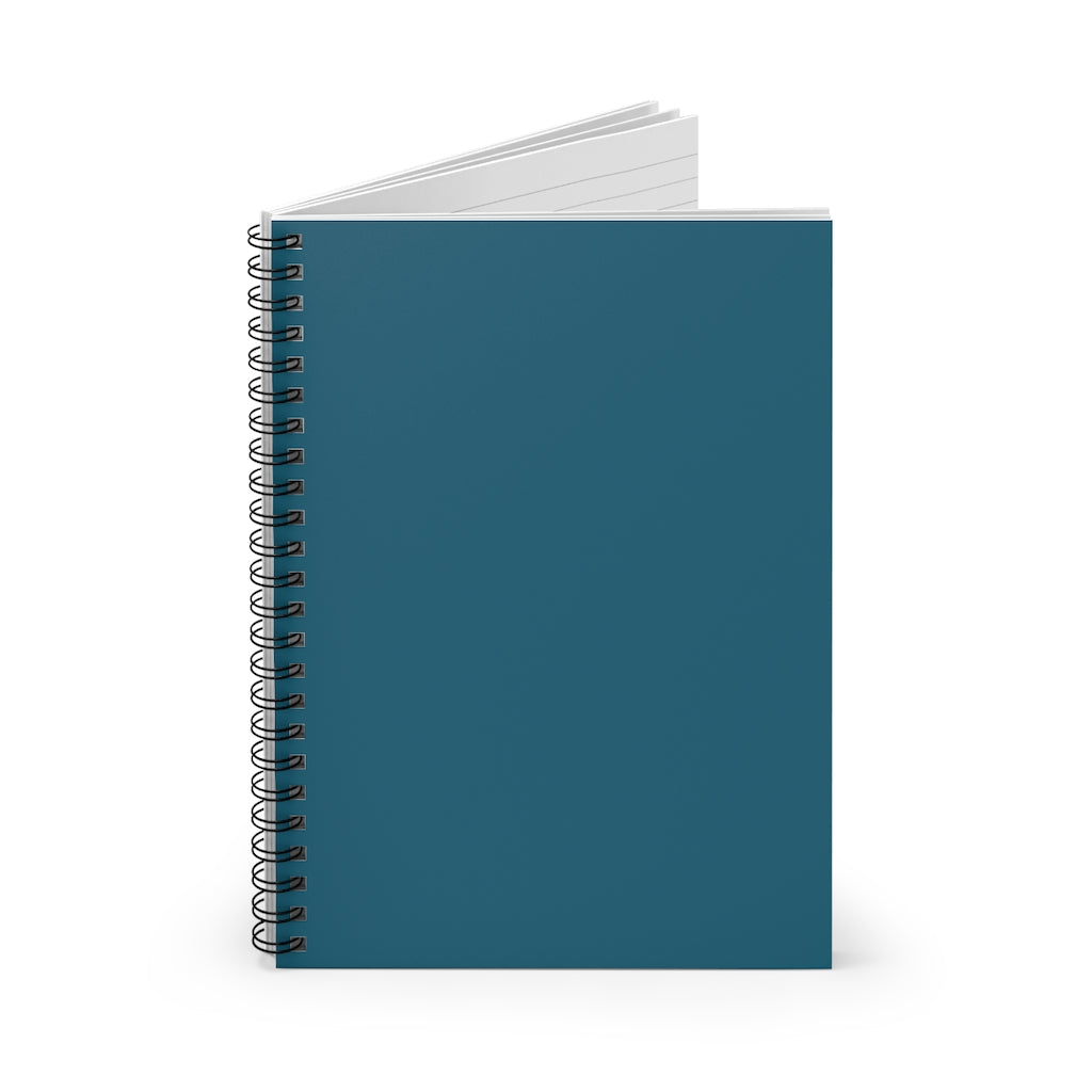 Meraki Paper - Peacock Spiral Notebook - Standing Up