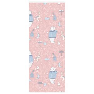 Meraki Paper - Pink Holiday Wrapping Paper - Holiday Animals - 24x60