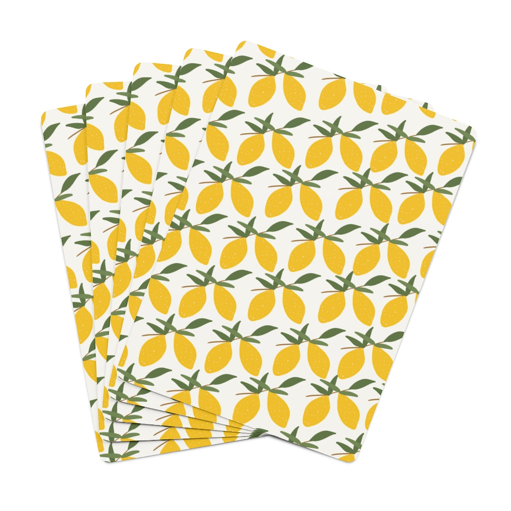 Meraki Paper - Poker Cards - Lemons - Back View
